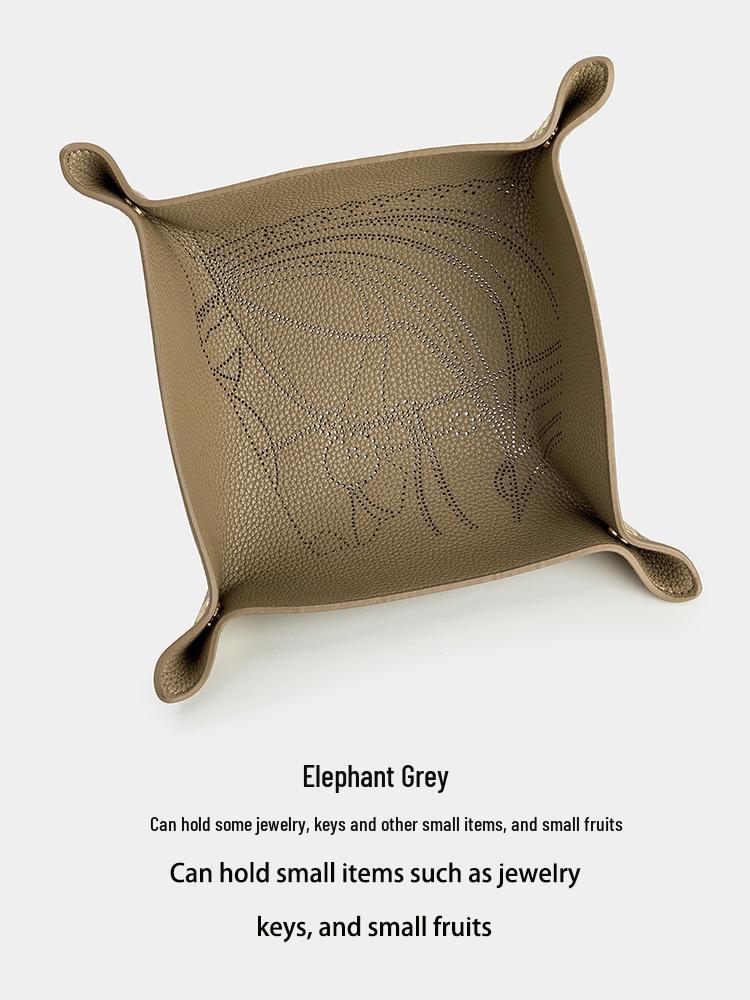 Luxury Horse Head Leather Jewelry Tray