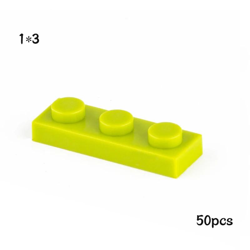 50pcs Plate 1x3 3623 Compatible with Famous Brand Building Block Classic Building Blcok Toys MOC DIY