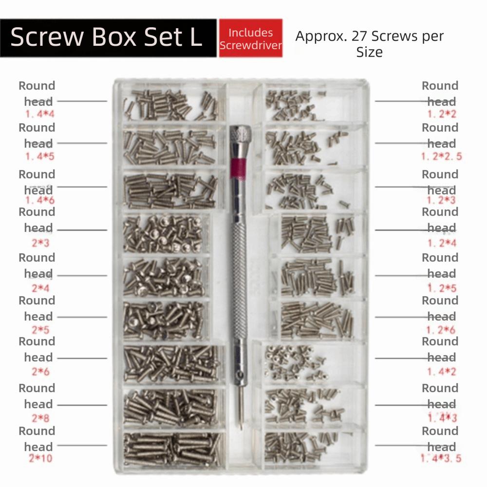 Washer Assorted Mini Screws Set Silver Boxed Repair Tool Kit Cross Micro Screws Tablet Repair