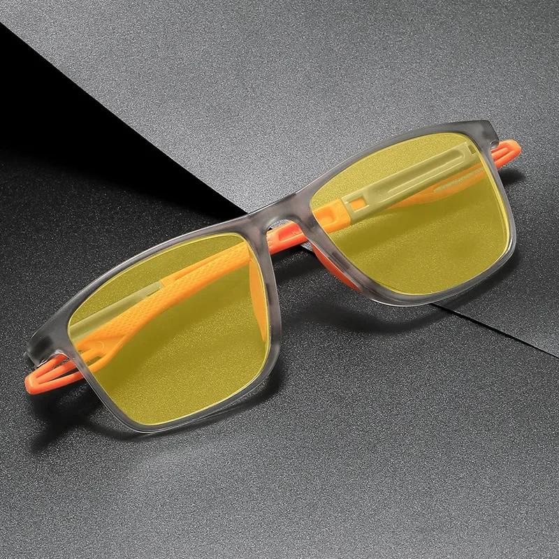 Unisex TR90 Night Vision Eyeglasses for Car Driving Use Outdoor Use UV400 Eye Protection Goggle Shades Men Ultralight Sports Style Sun Eyeglasses