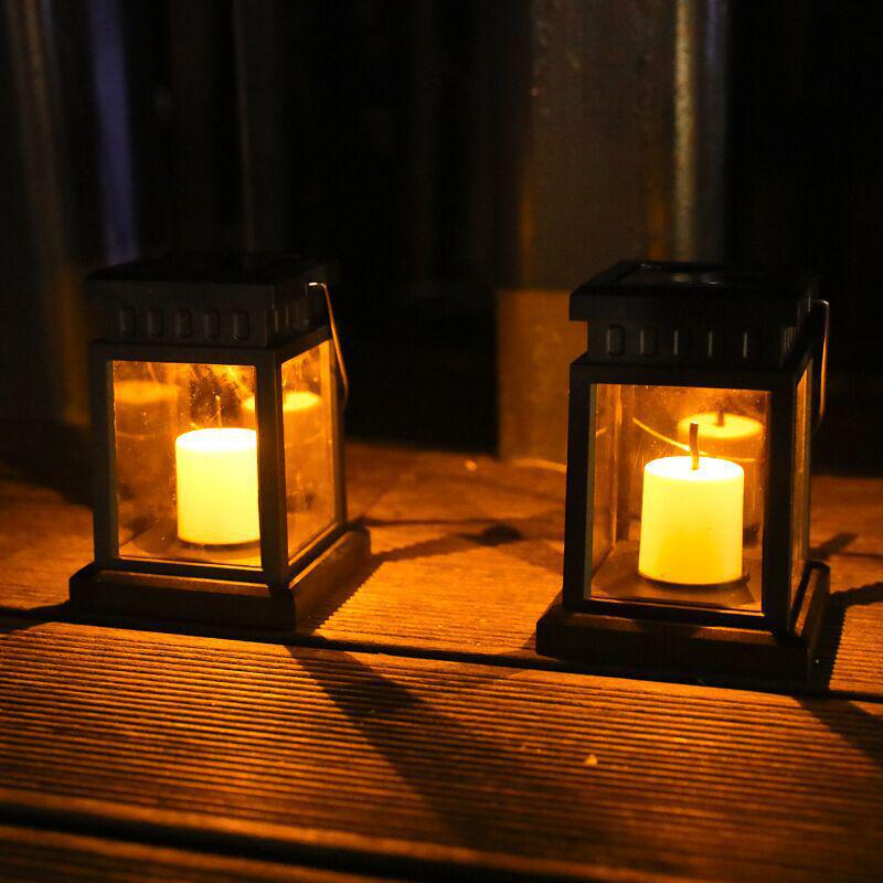 Solar Mini Lantern: Outdoor Courtyard Atmosphere Light with LED Beads - Portable Garden Hanging Candle Light