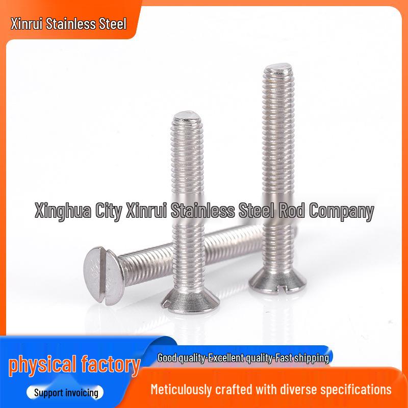 304 Stainless Steel Countersunk Machine Thread Screw with One-Word Head