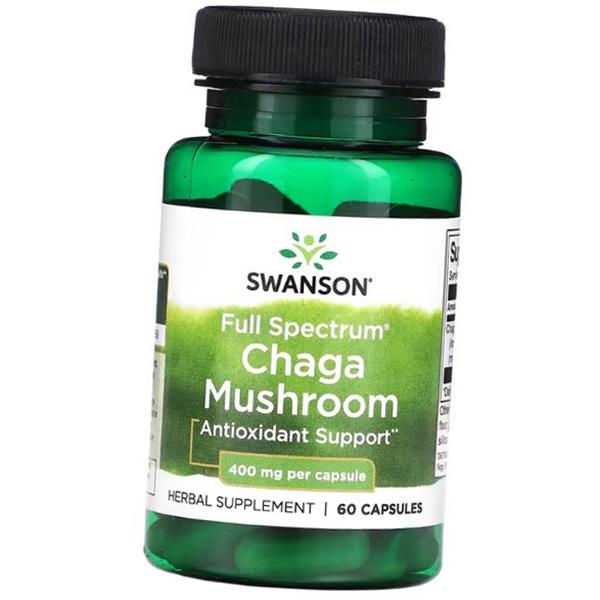Гриб Чага, Full Spectrum Chaga Mushroom 400, Swanson  60капс (71280110)