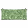 VidaXL Coussin de banc de jardin motif de feuilles 120x50x7 cm tissu 361599