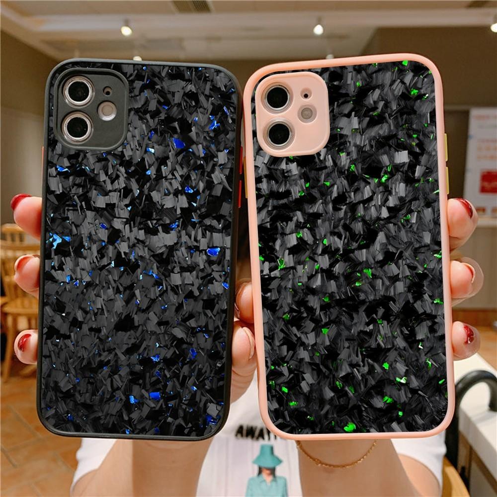 Carbon Forged Carbon Fiber Plating Phone Case For IPhone 14 11 12 13 Mini Pro Max 8 7 Plus X XR XS MAX Translucent Matte Cover