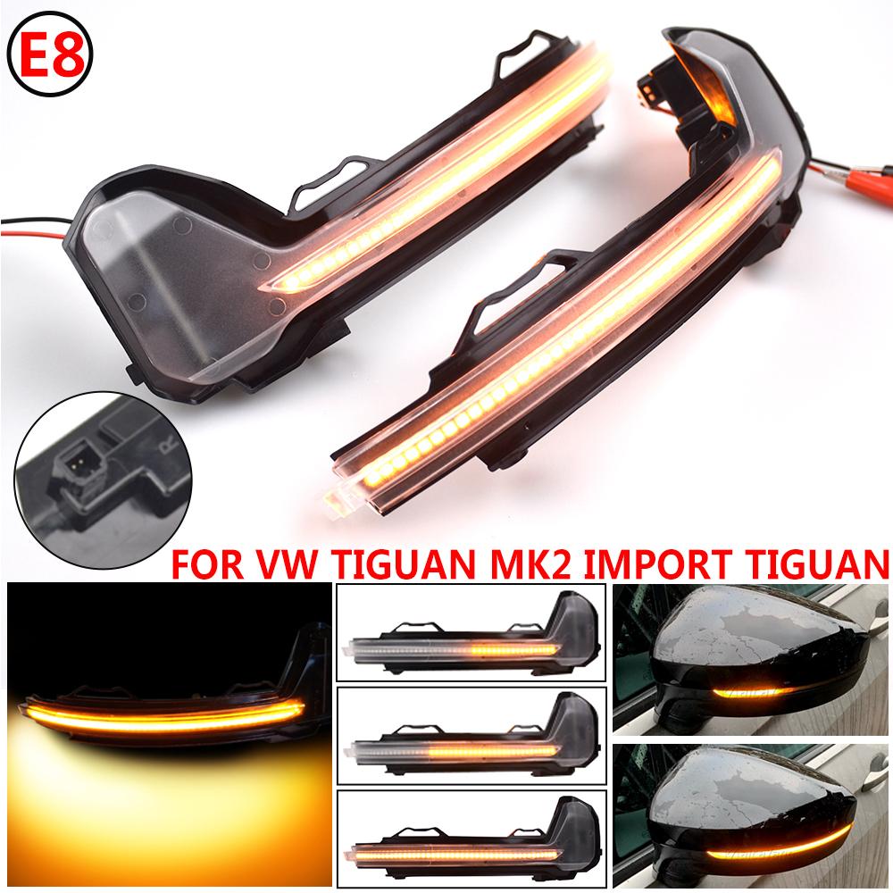 A Pair LED Side Mirror Dynamic Turn Signal Sequential Light For Volkswagen VW Tiguan MK2 Import Tiguan,For Touareg MK3(EU)