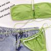 Dámské bikiny Jednobarevné Sexy Dámské Dvoudílné Plavky Trojúhelníkové Plavky