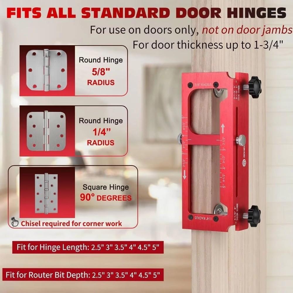 High Accuracy Door Hinge Jig Aluminum Zinc Zinc Alloy Hinge Drilling Locator Template Cabinet