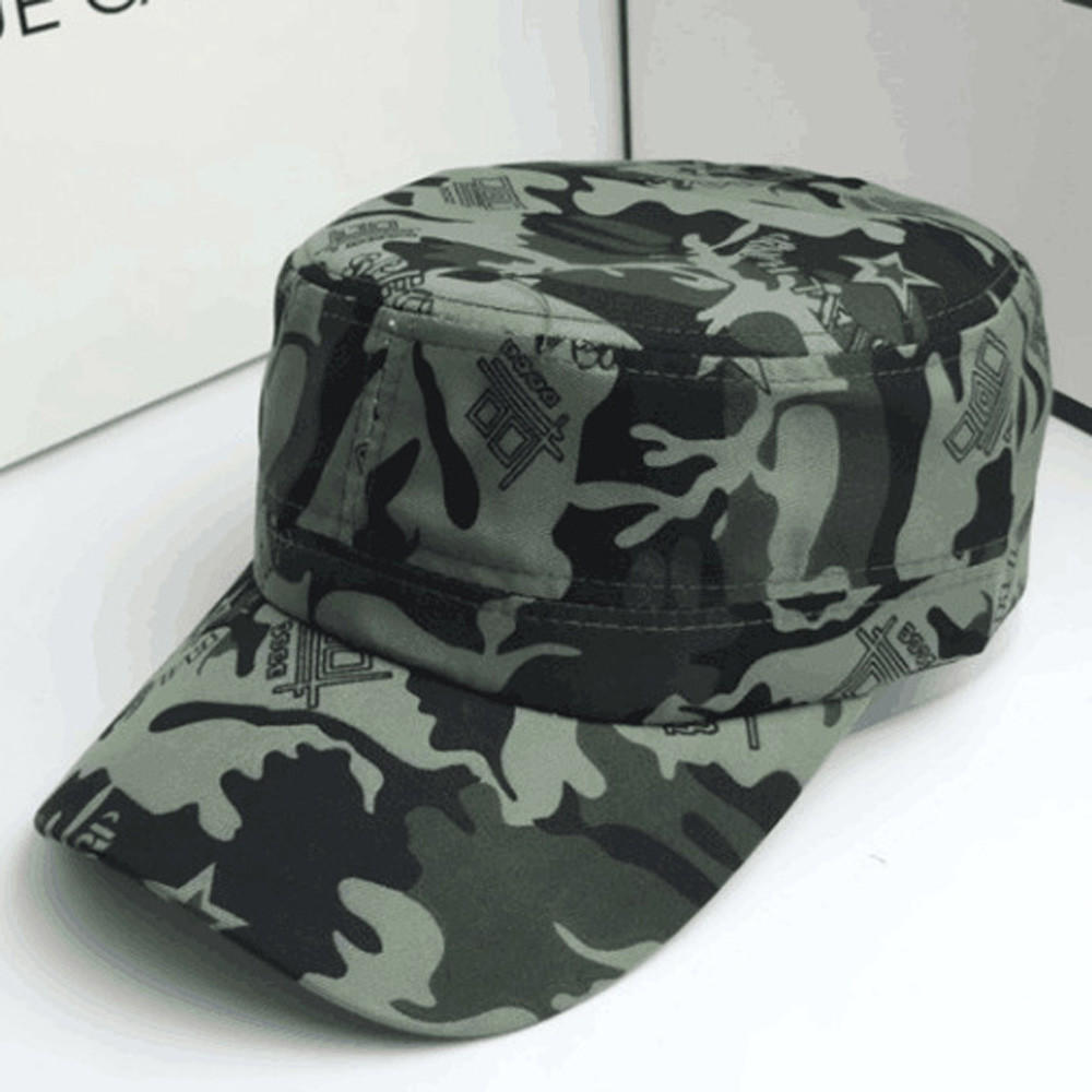 KCZAKA Camouflage Flat Bill Baseball Cap - Adjustable Snapback, Structured 6-Panel, Hip-Hop Streetwear Hat