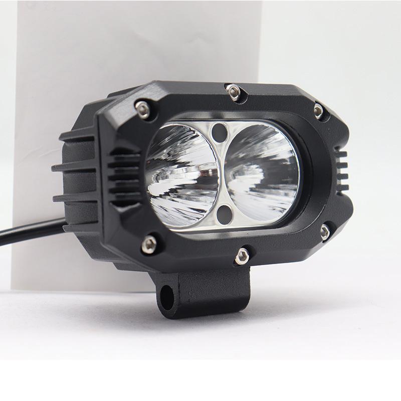 1/2pcs Universal Motorcycle LED Fog Lights Yellow White Spotlight 10W Floodlights 6000lm Auxiliary Fog Lamp