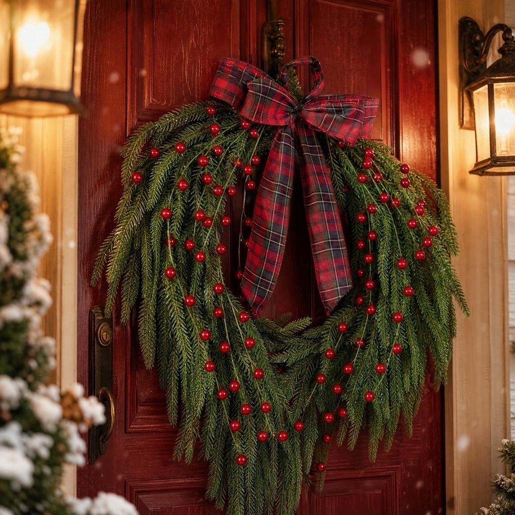 Artificial Christmas Wreath for Holiday Decoration