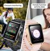 Smartwatch mit Bluetooth-Anrufen, wasserdicht, Schrittzähler, Herzfrequenz, Blutsauerstoff und Schlafüberwachung.