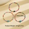 3-teiliges/Set Unregelmäßiger Türkis Niedliche Seestern Fußkettchen Für Damen Regenbogenperlen Seestern Fußketten Strandschmuck Sommeraccessoires