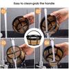 Reusable Coffee Filter, Stainless Steel Mesh Bottom Basket Coffee Filter for 8-12 Cups, Replacement Coffee Filter