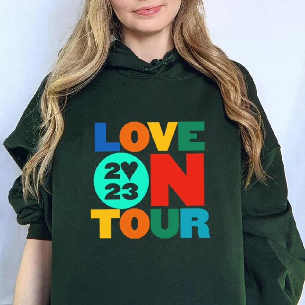 Love on Tour 2023 Moletom com capuz Moletom com capuz da moda HS Moletom com capuz Bíblia HS Love on Tour Moletom com capuz estético HS Concert Moletom casual unissex