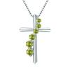 S925 Sterling Silver Women's Necklace Trendy Zircon Cross Pendant Birthday Gift  European American