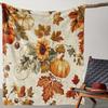 Cozy Fallen Leaves Flannel Throw Blanket - Soft, Lightweight & Warm for Bed, Sofa, Office, Camping & Travel