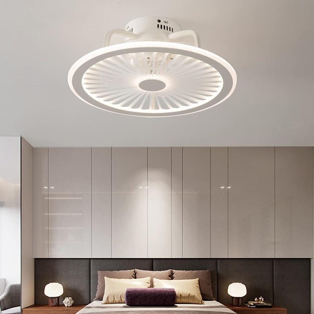 100W Modern LED Ceiling Fan Light App and Remote Control Mute 3-Speed Adjustable Speed Dimmable Ceiling Light for Living Room 220V