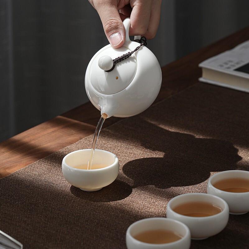Sushic Dehua White Porcelain Kung Fu Tea Set