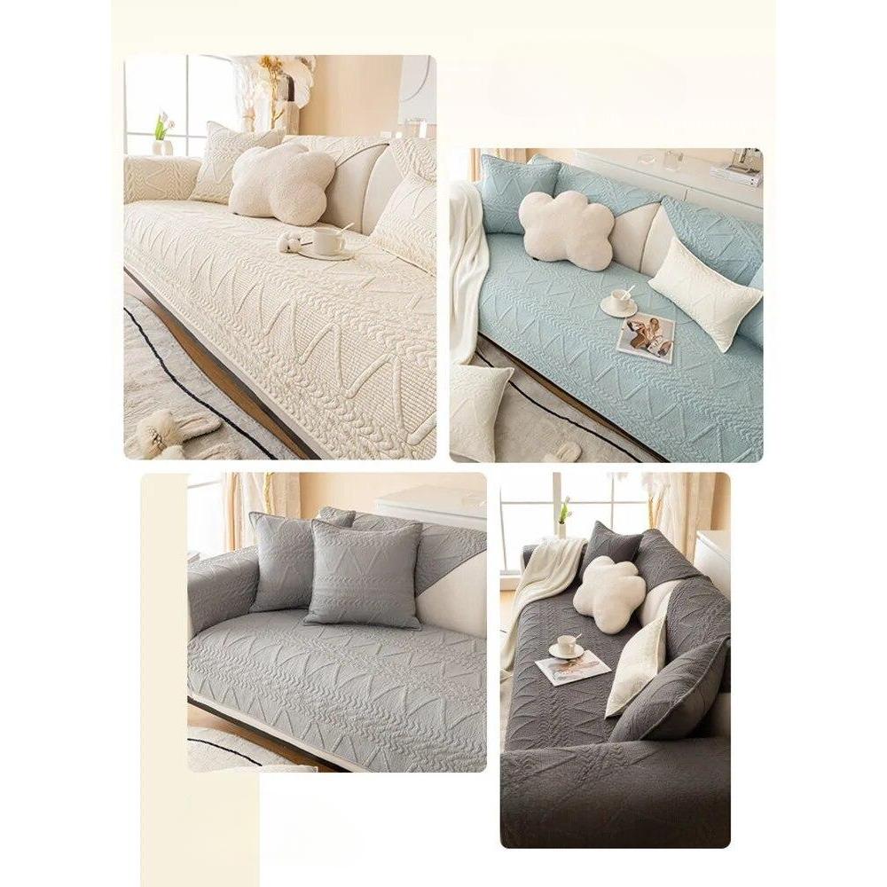 Cotton Sofa Mat Modern Homestay Anti Slip Jacquard Sofa Cover All-season Universal Cloth Cover