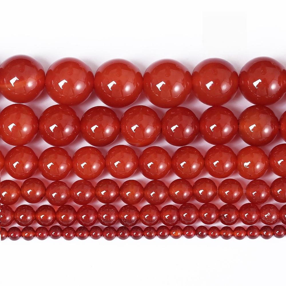 

Красный агат Камень Натуральные круглые бусины 15 нить Гладкие свободные бусины-разделители 4/6/8/10/12 мм для изготовления ювелирных изделий DIY браслеты аксессуары Dia 4mm