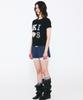 Kimseupeulesikoteunmakes Kiss Mare Applique Logo T-Shirt Black