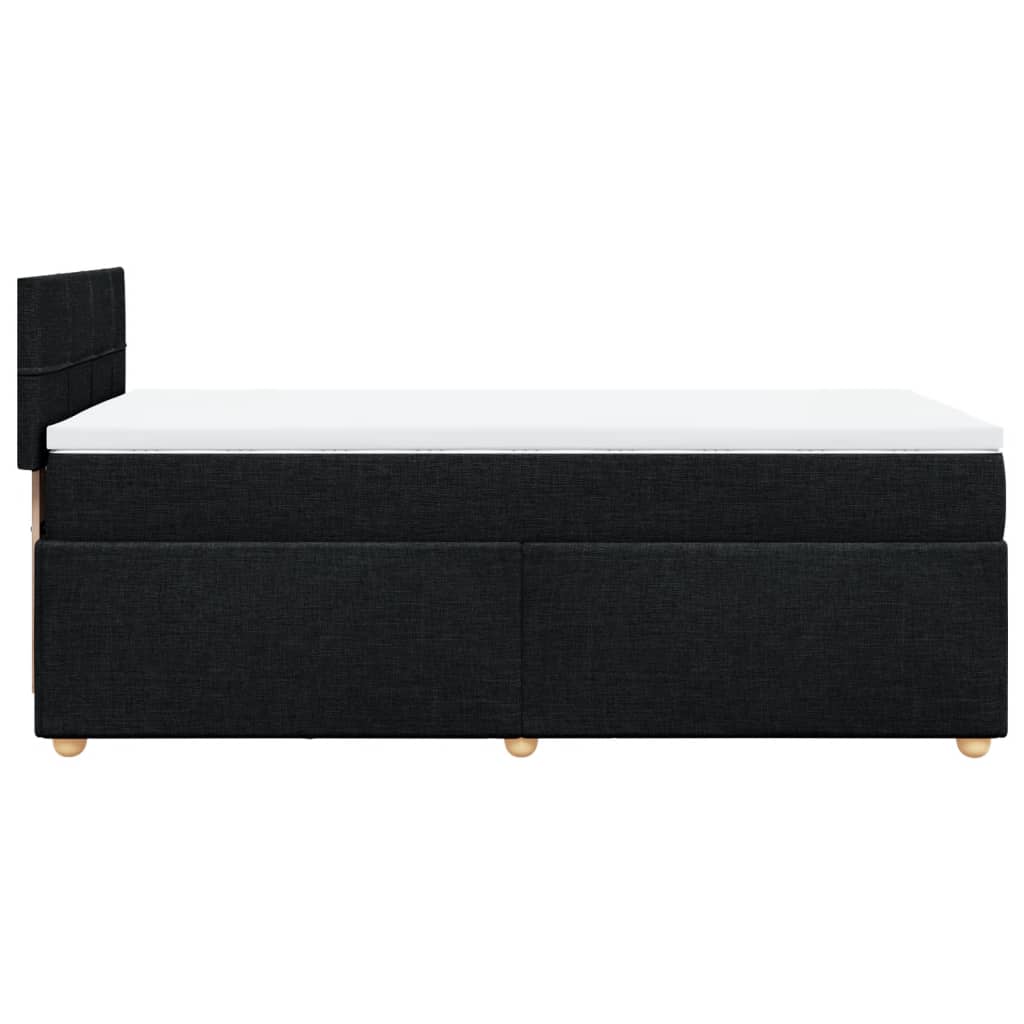 Vidaxl Continental Bed With Mattress, Black, Fabric, 80X200 Cm