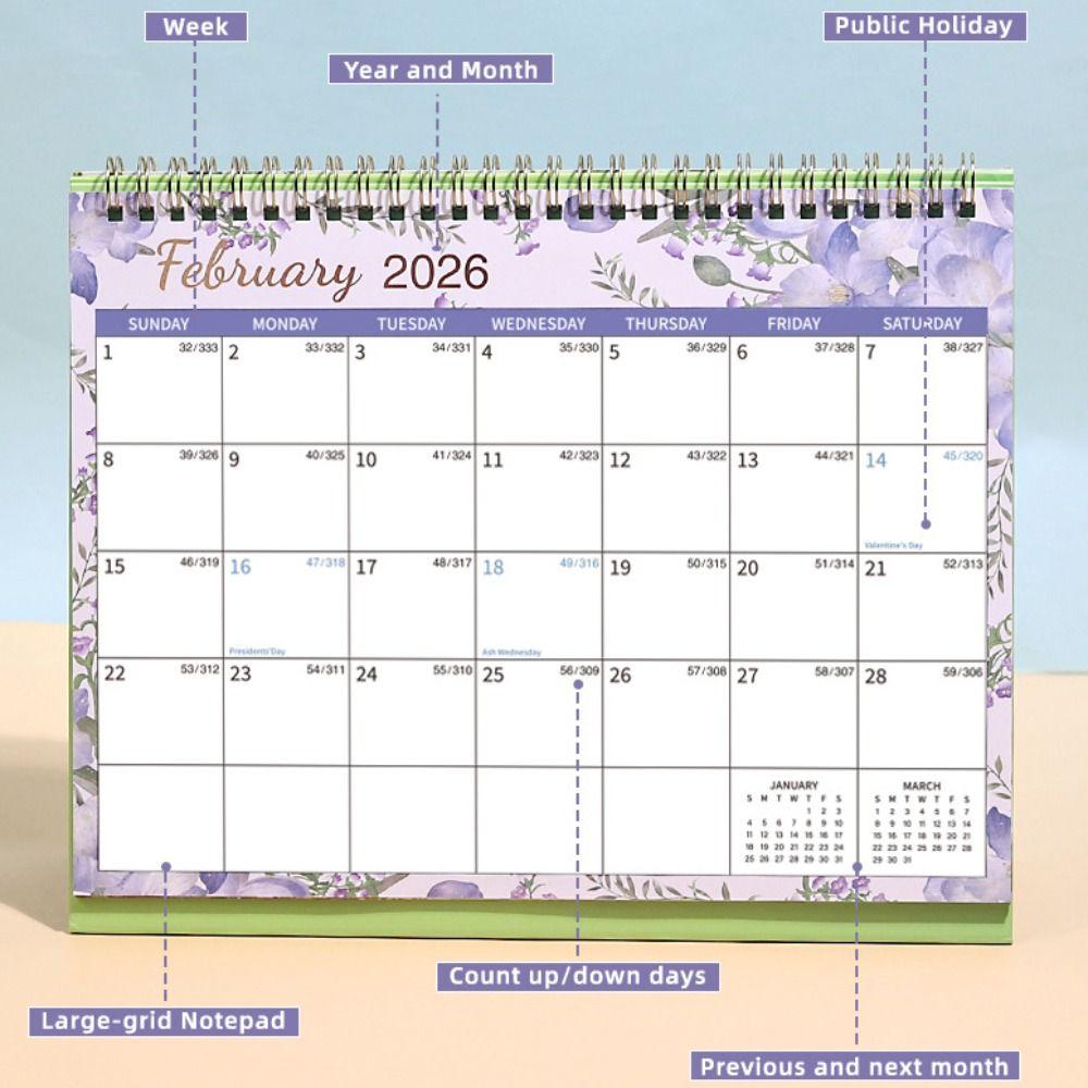 Printing Mini Calendar To Do List Daily Planner 2026 Schedule Planner  Desktop Decorations