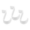 3 Pcs Curtain Accessories Rail Holder Holders for Drapes Rod Stainless Steel Hooks