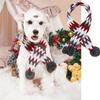 Christmas Knitted Elk Dog Scarf with Striped Hair Ball Pet Accessories for Cats And Dogs Festive Pet Scarves for Holiday Outfits