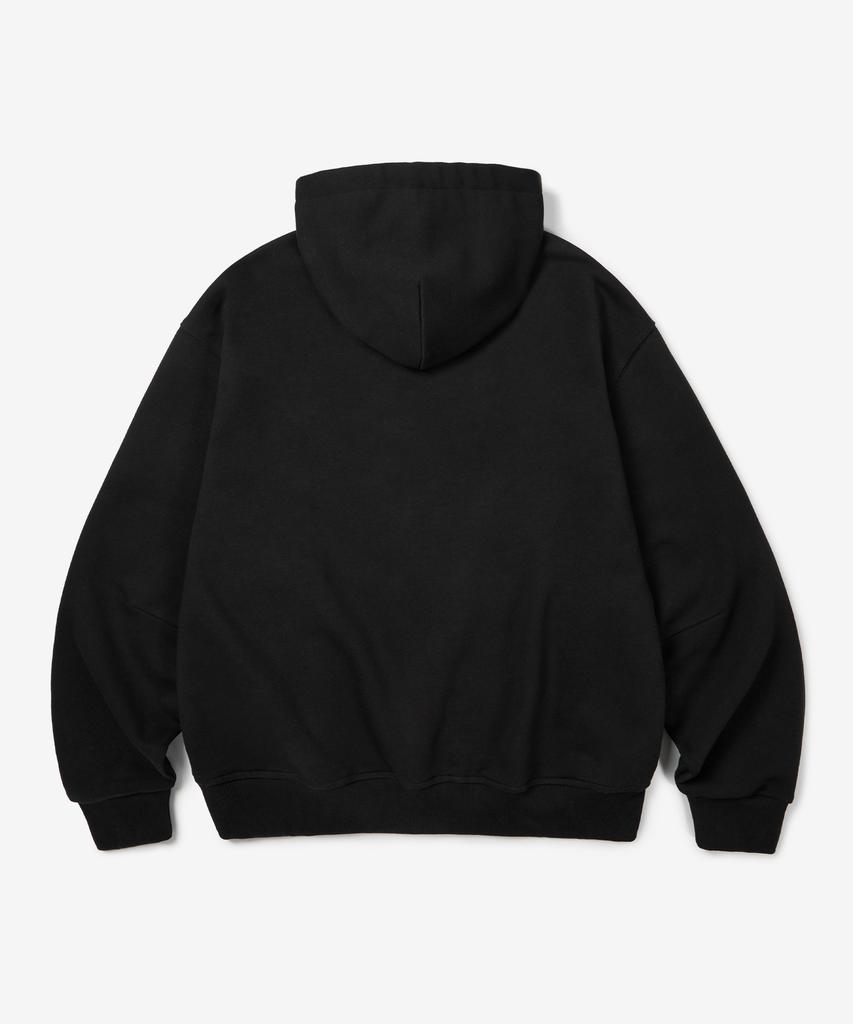 Not Only For Today Numberball Button-Down Sweat Hooded Cardigan [Black]