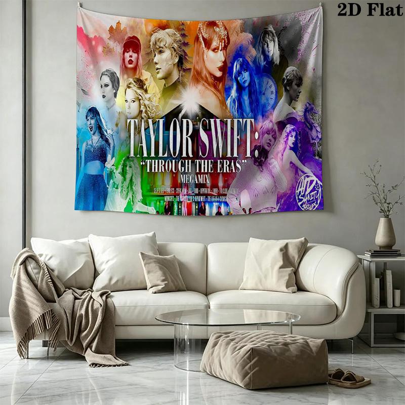 Swift Wall Tapestry Aesthetic Wall Hanging Printed Fabric Blanket Decorative Tapestries for Bedroom Living Room Home Decor