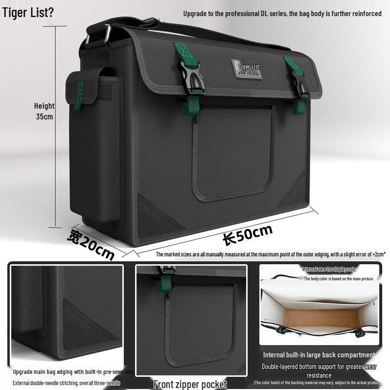 Electrician's Wear-Resistant Canvas Crossbody Tool Bag