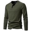 Men Solid Color Long Sleeve Casual Basic Bottoming T Shirt For Daily Wear