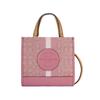Coach Dempsey 22 Monogram Stripe Logo Accent Fabric And Leather Tote Bag Women tote Pink Latte CQ878-IMXCV