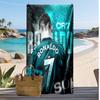 Cristiano Ronaldo Printed Beach Towel Quick Dry Soft TowelPortable Large Rectangular Beach Blanket for Travel Swimming Pool