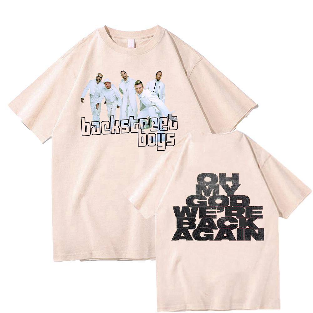 

Мы снова здесь Футболка Популярная группа Backstreet Boys Футболки Мужские Женские Модная футболка Хип-хоп Хлопковые топы Графическая футболка Мужская одежда M
