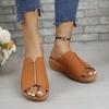 Fashion New Open Toe Women's Wedge Sandals White Summer Fashion Breathable Comfortable Sandals Woman Buckle Female Footwear Woman Shoes