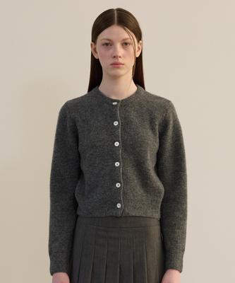 Ttudement Alpaca Round Cardigan Charcoal