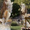 Runtow 10pcs Artificial Reed Grass ,55cm Fluffy Artificial Fake Flower Bulrush Reed Grass ,Pampas Grass Wedding Party Decor