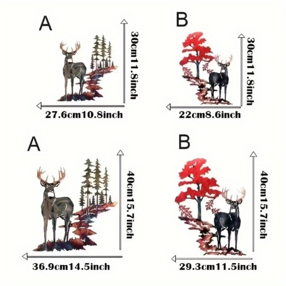 Metal Iron Art White Tail Deer Home Wall Decoration Hanging Craft