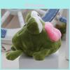 Frog Plush Keychain With Pp Cotton Filling For Backpack Car Keys Decor