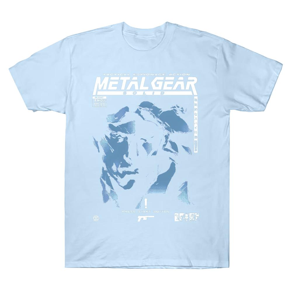 Unisex Metal Gear Solid T-shirt Vintage Short Sleeve Crewneck Cotton Tees Harajuku Comfortable Casual Loose Short Sleeve Clothes