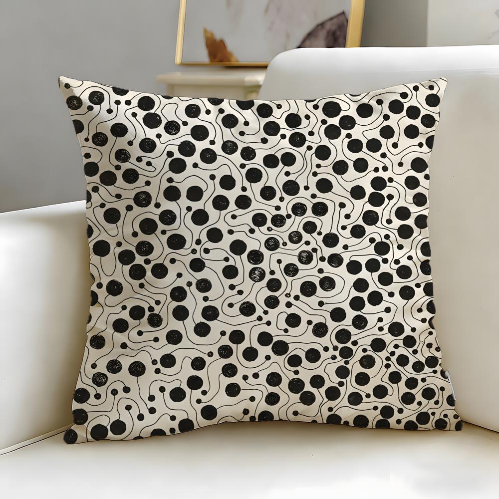 classic artist Yayoi Kusama Cushion Cover Soft  EasyWash Pillow Case  Versatile for Couch Bed Travel and Office