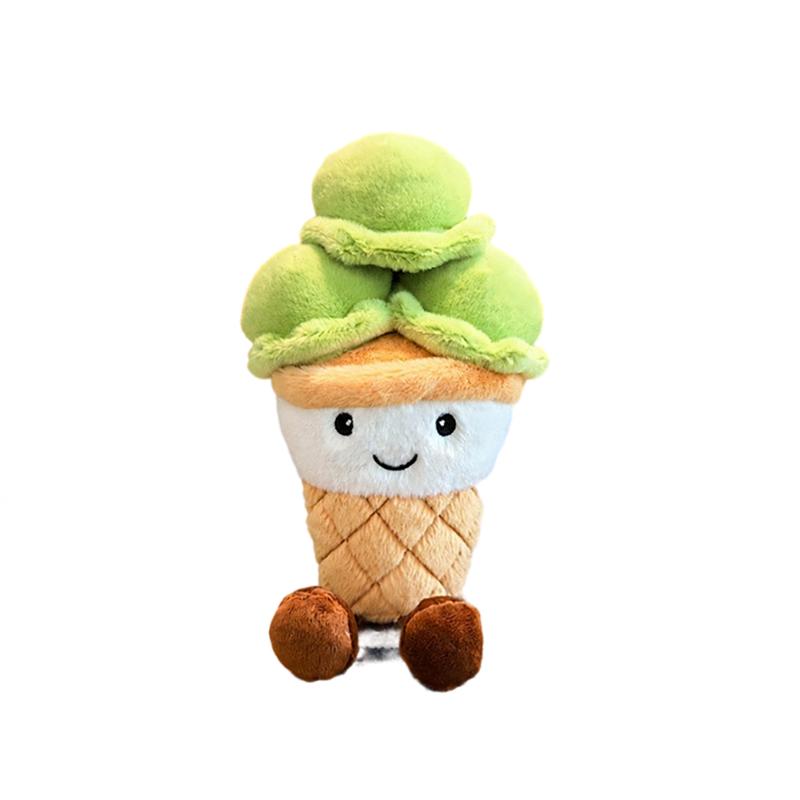 Nieuwe Scoops IJshoorntje Pluche Speelgoed Gevuld Zomers Snack Klein Kussen Mensvormig Lachend Gezicht Met Benen Kawaii Pluche Speeltje Cadeau