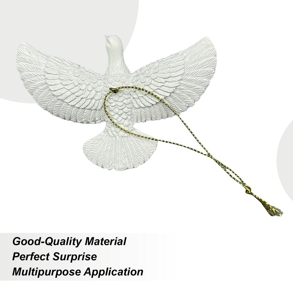 Simulated peace pigeon pendant creative Peace Bird Hanging statue Peaceful White Flying Pigeon Pendant Seasonal Decor