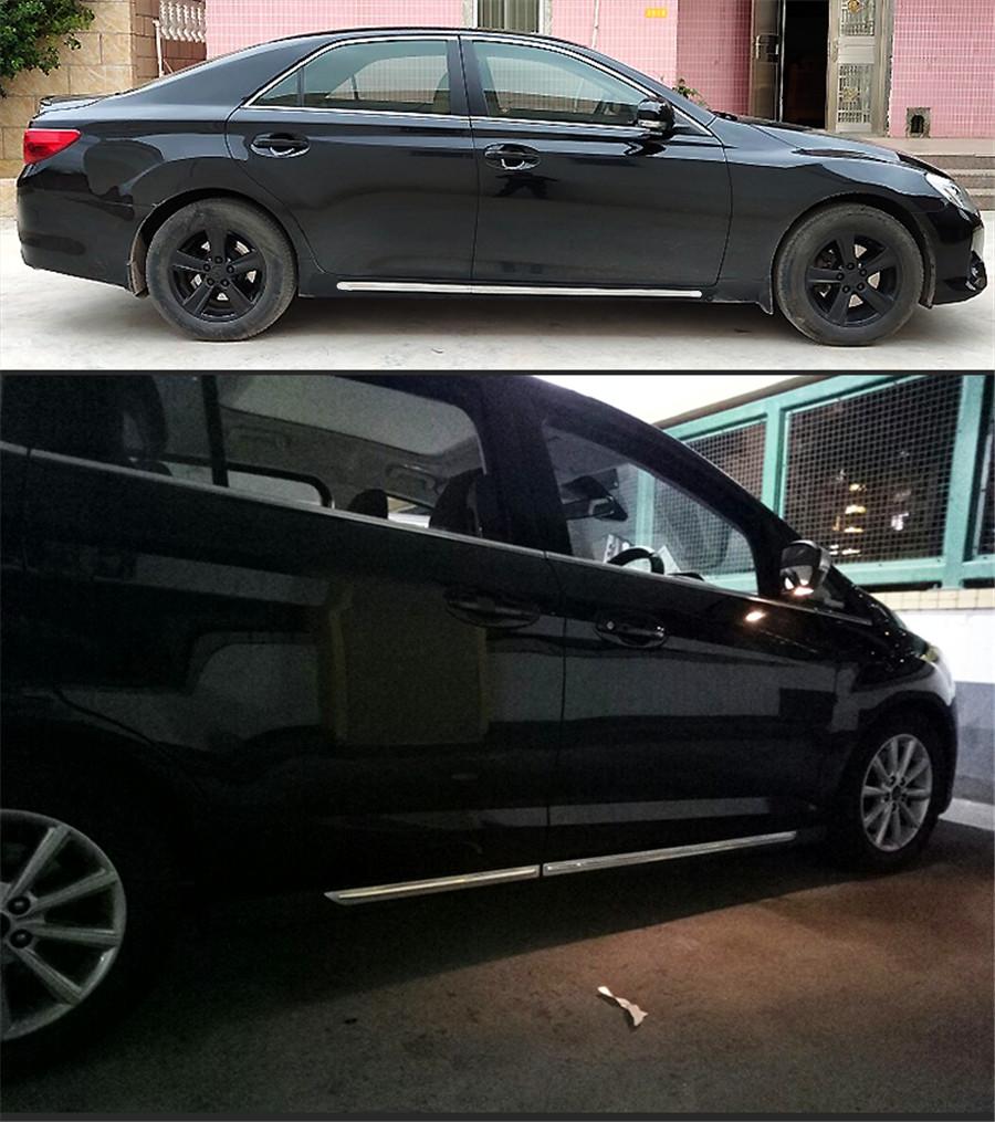 

Chrome Stainless Car Side Skirt Door Line Sill Garnish Body Molding Trim USA