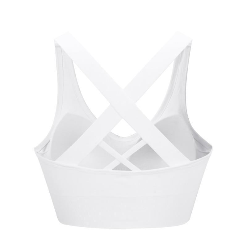 Women Plus Size Cross Back Shockproof Quick Dry Sports Bra For Yoga Running Gym