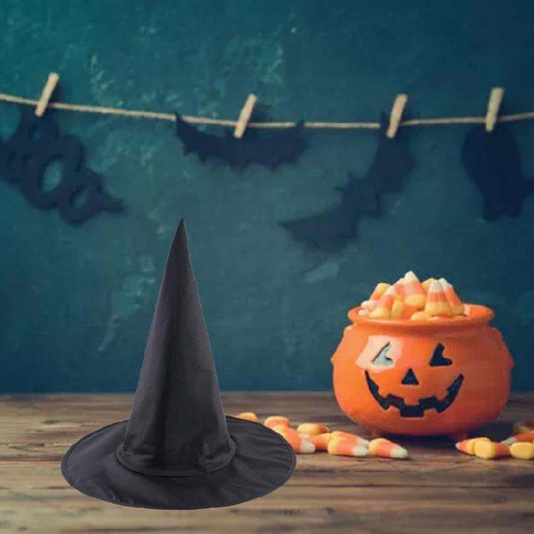 Forniture per Feste di Halloween Cappello Topper Nero da Donna Cappello a Cilindro con Punta Ornamento