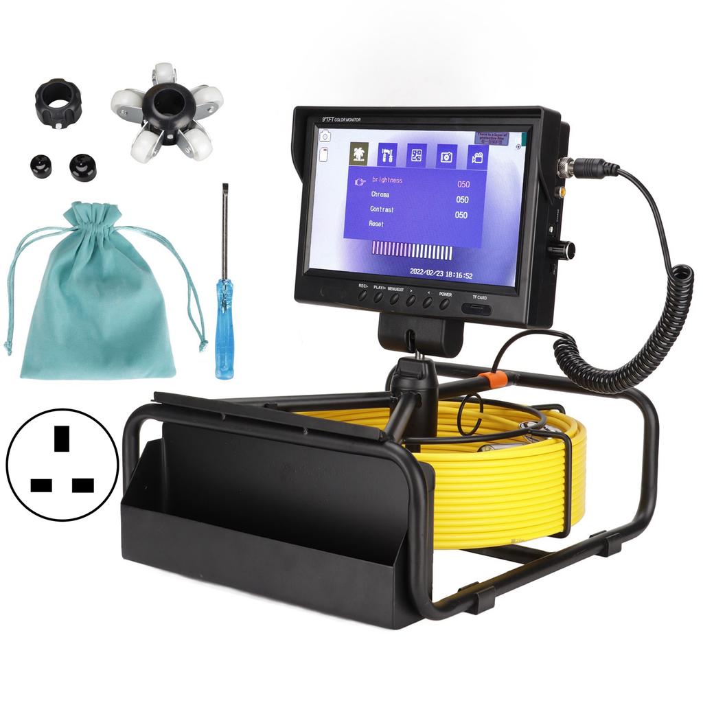 9in Display Screen Endoscope with 16G Memory Card Pipeline Inspection Camera Video Endoscope